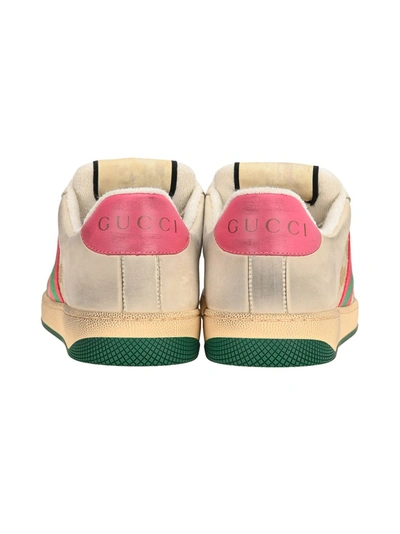 Shop Gucci Round Toe Sneakers In Multi