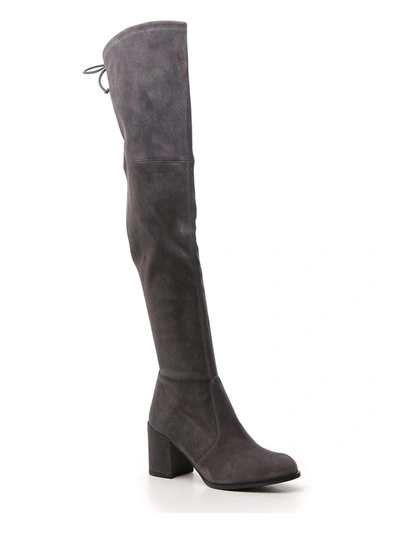 Shop Stuart Weitzman Tieland Over The Knee Boots In Grey