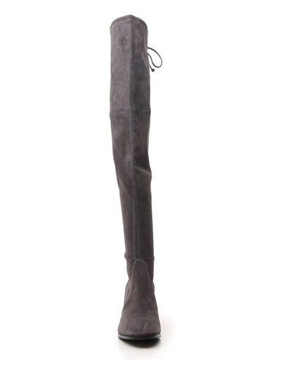 Shop Stuart Weitzman Tieland Over The Knee Boots In Grey