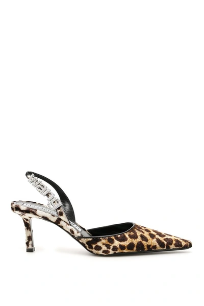 Shop Alexander Wang Leopard Print Slingback Pumps In Multi