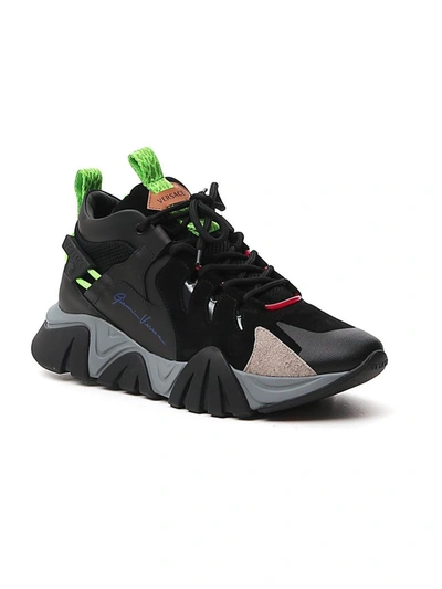 Shop Versace Squalo Hiker Sneakers In Multi