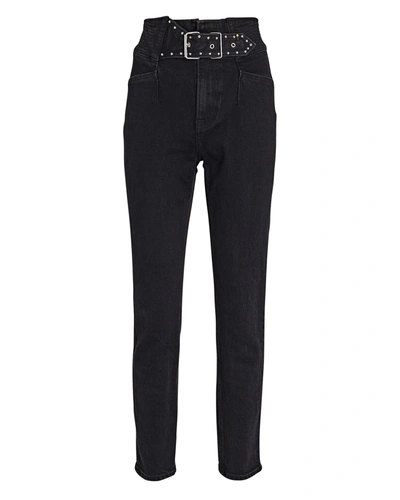 Shop Grlfrnd Alivia Belted Skinny Jeans In Black