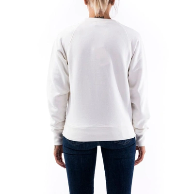 Shop Maison Kitsuné Women's White Cotton Sweatshirt