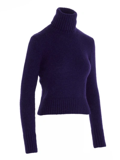 Shop Ami Alexandre Mattiussi Women's Purple Sweater