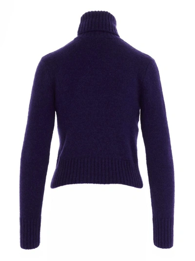 Shop Ami Alexandre Mattiussi Women's Purple Sweater