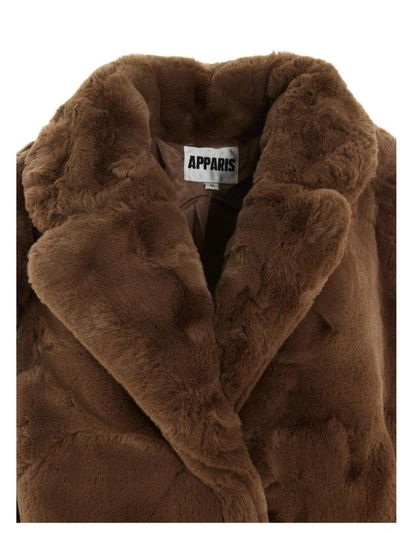 Shop Apparis Women's Brown Outerwear Jacket