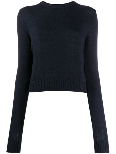 Shop Jil Sander Women's Blue Wool Sweater