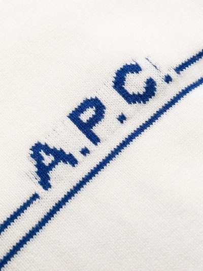 Shop Apc A.p.c. Women's White Cotton Sweater