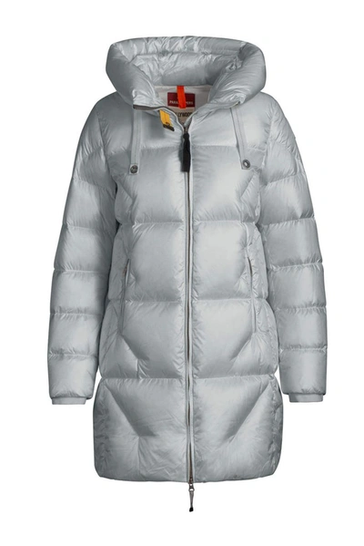Shop Parajumpers Women's Silver Polyamide Down Jacket
