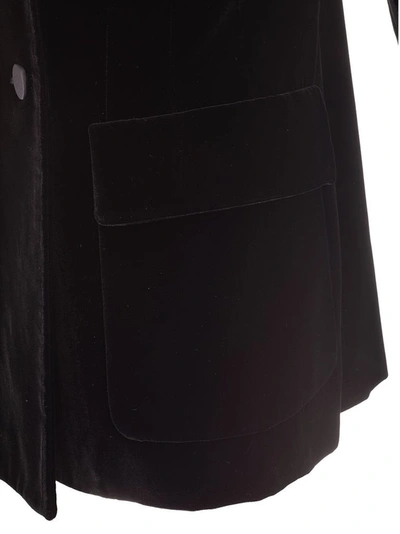 Shop Saint Laurent Women's Black Viscose Blazer