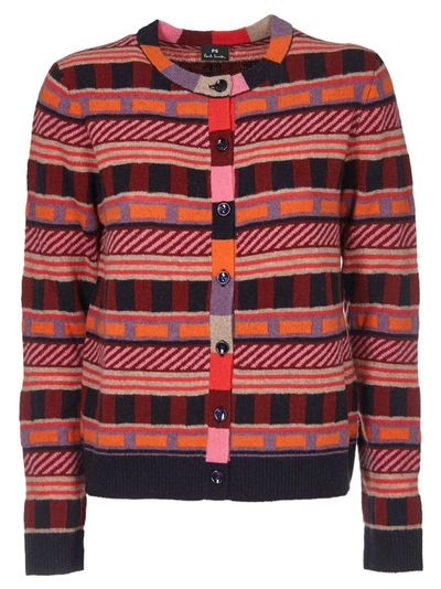 Shop Ps By Paul Smith Women's Multicolor Wool Cardigan