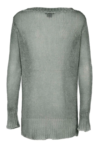 Shop Avant Toi Women's Green Linen Sweater