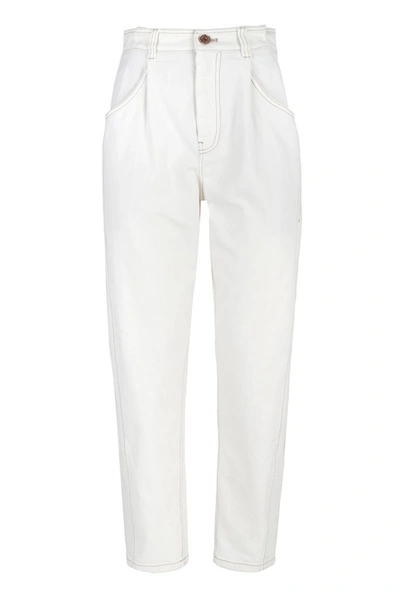 Shop Brunello Cucinelli Women's White Cotton Jeans