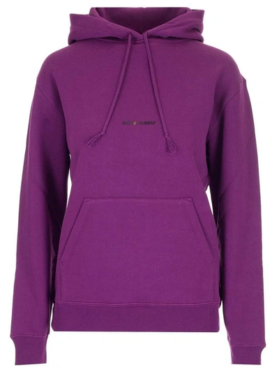 Shop Saint Laurent Women's Purple Sweatshirt
