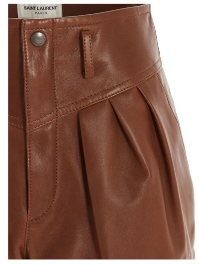 Shop Saint Laurent Women's Brown Shorts