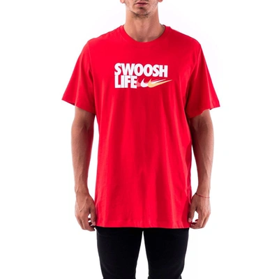 Shop Nike Women's Red Cotton T-shirt