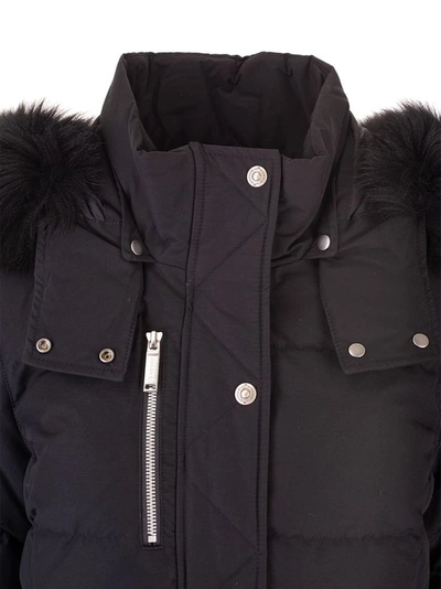 Shop Moose Knuckles Women's Black Cotton Down Jacket