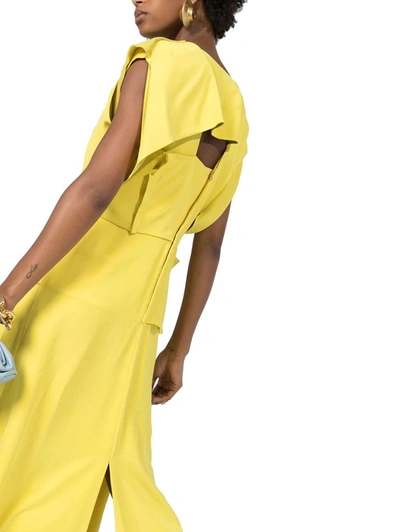 Shop Bottega Veneta Women's Yellow Viscose Dress