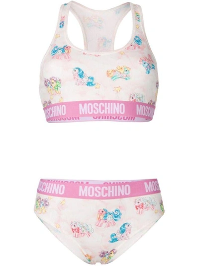 Shop Moschino Women's Pink Cotton Lingerie & Swimwear