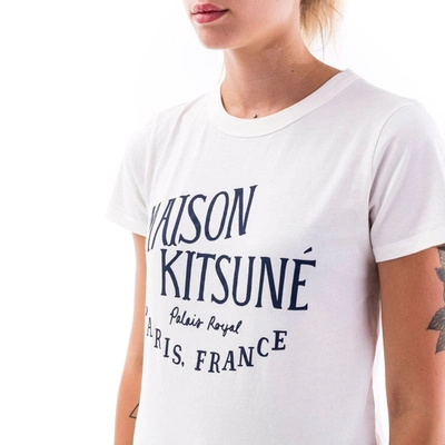 Shop Maison Kitsuné Women's White Cotton T-shirt