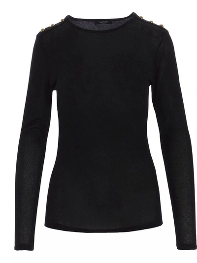 Shop Balmain Women's Black Sweater