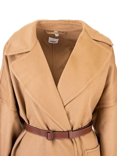 Shop Burberry Women's Brown Cashmere Coat