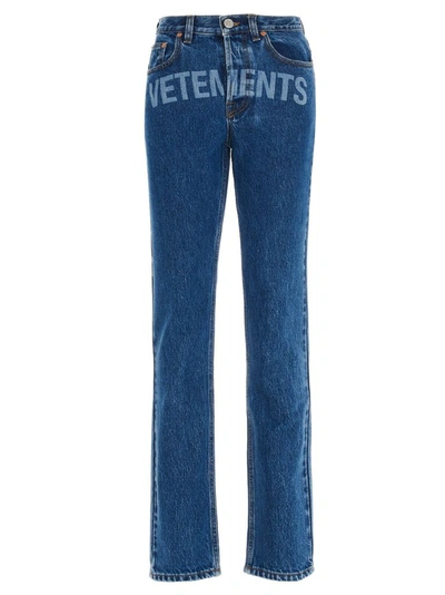 Shop Vetements Women's Blue Jeans