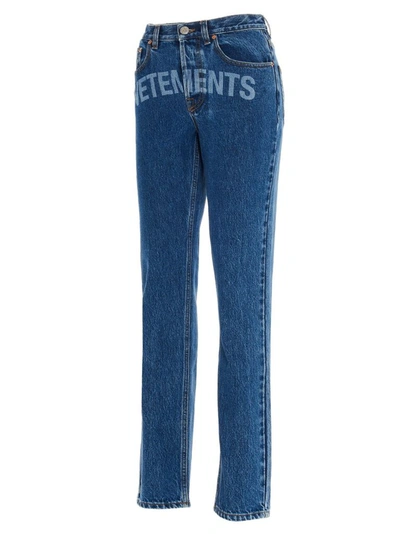 Shop Vetements Women's Blue Jeans