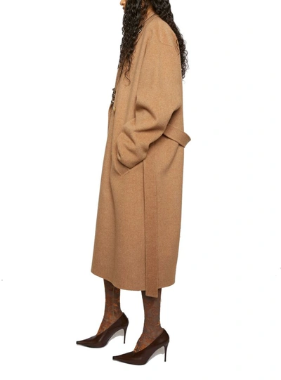 Shop Acne Studios Women's Brown Wool Coat