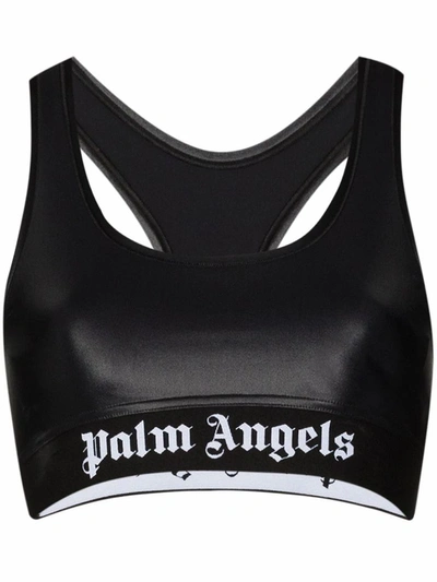 Shop Palm Angels Women's Black Polyester Top