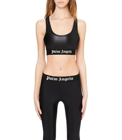 Shop Palm Angels Women's Black Polyester Top