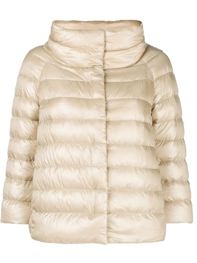 Herno Quilted Sofia Jacket In Beige