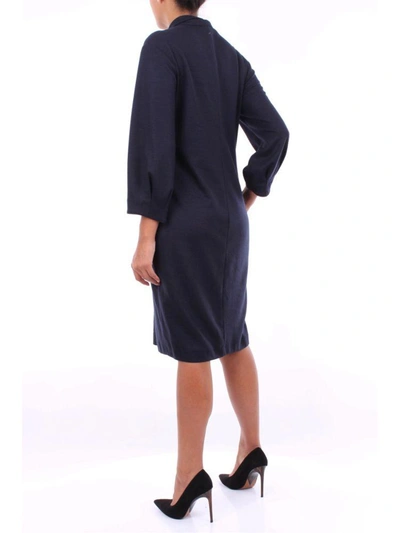 Shop Peserico Women's Blue Wool Dress