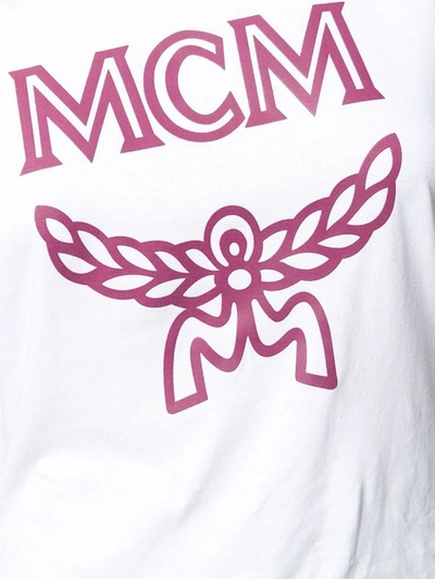 Shop Mcm Women's White Cotton T-shirt