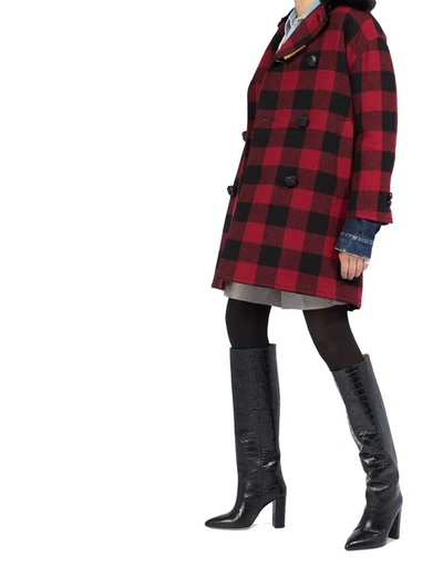 Shop Dsquared2 Women's Red Wool Coat