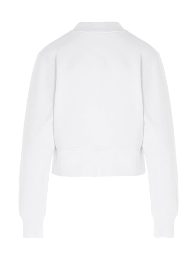 Shop Palm Angels Women's White Cotton Sweatshirt