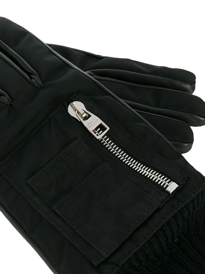 Shop Alexander Mcqueen Men's Black Polyamide Gloves