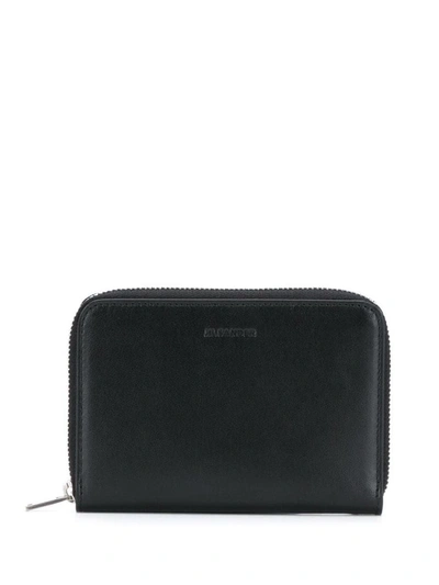 Shop Jil Sander Men's Black Leather Wallet