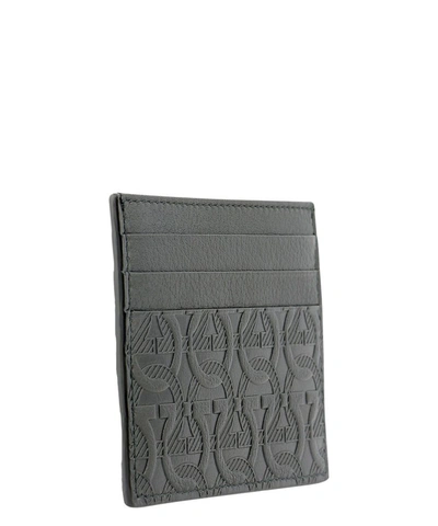 Shop Ferragamo Salvatore  Men's Black Leather Card Holder