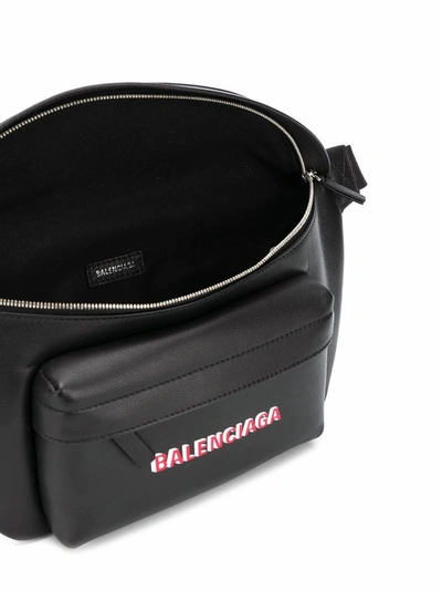 Shop Balenciaga Men's Black Leather Belt Bag