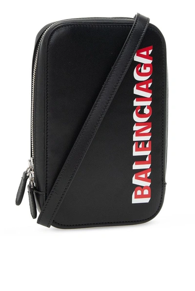 Shop Balenciaga Men's Black Leather Shoulder Bag