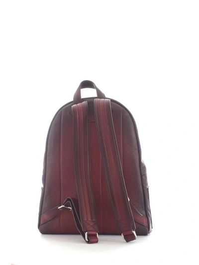 Shop Orciani Men's Burgundy Leather Backpack