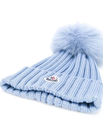 Shop Moncler Women's Blue Wool Hat