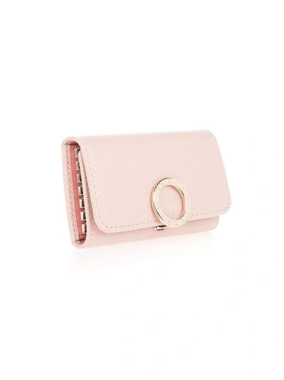 Shop Bulgari Women's Pink Leather Key Chain