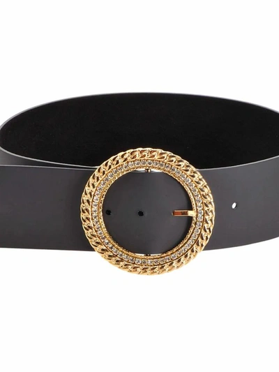 Shop Pinko Women's Black Leather Belt