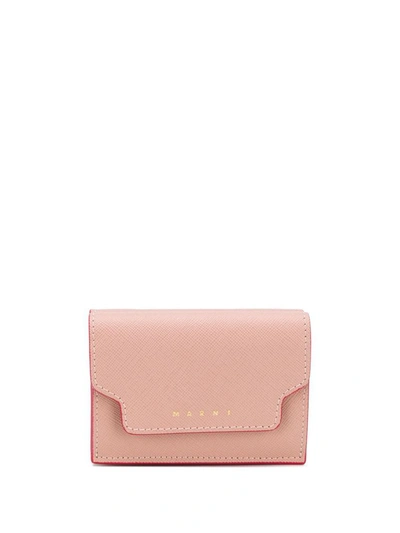 Shop Marni Women's Pink Leather Wallet