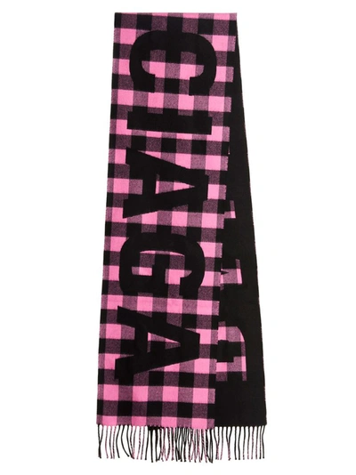 Shop Balenciaga Women's Pink Wool Scarf