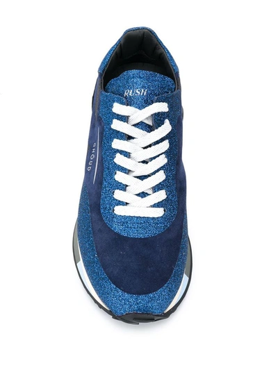 Shop Ghoud Women's Blue Leather Sneakers