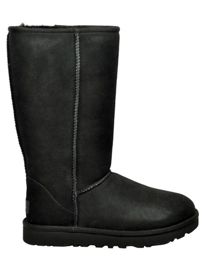 Shop Ugg Women's Black Leather Boots