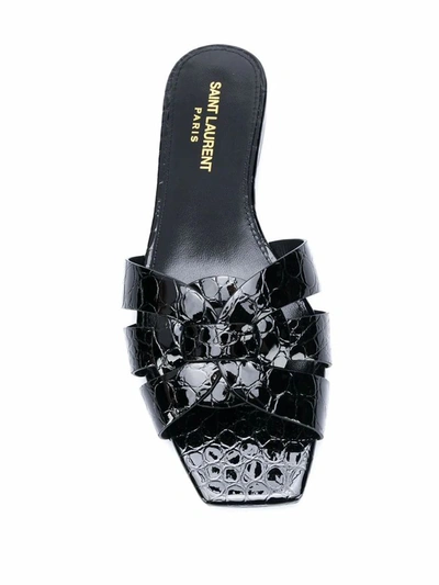 Shop Saint Laurent Women's Black Leather Sandals